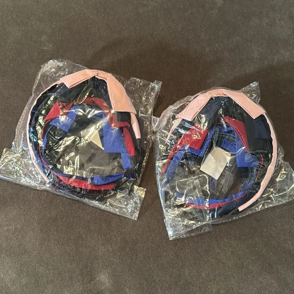 Girls Women Bow Headbands Solid Color 2x 5 pack (10) Pack One Size Fits Most NEW